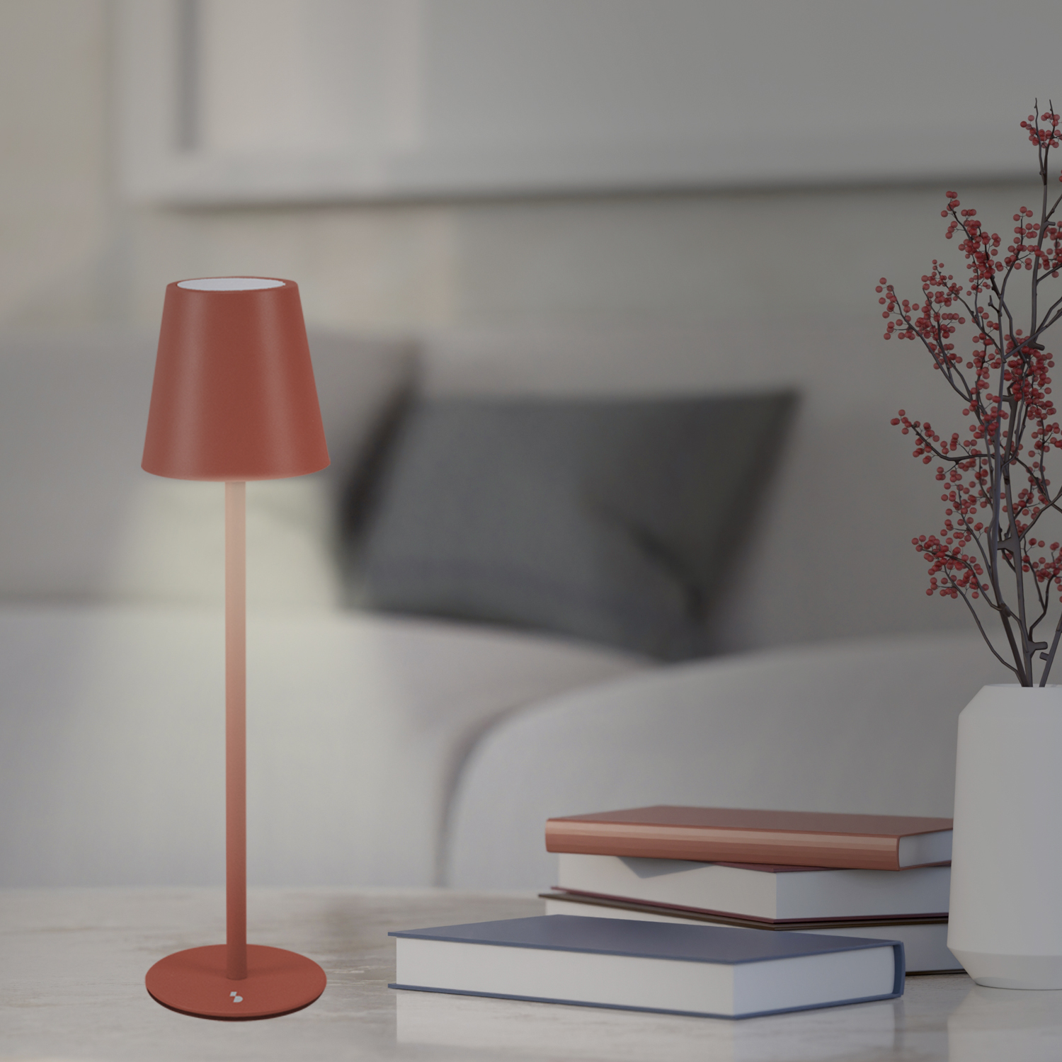 BEPER P207ILI204 Lampada da Tavolo Ricaricabile, Luce LED senza fili, Intensità Regolabile, USB Inclusa – Portatile per Scrivania, Comodino o Esterni - 6