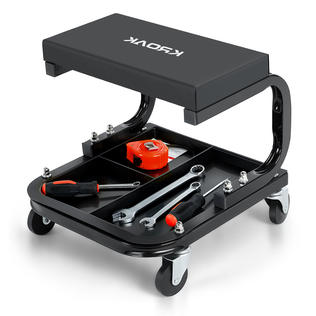 Sgabello da officina mobile Portata 120 kg, Sgabello da meccanico