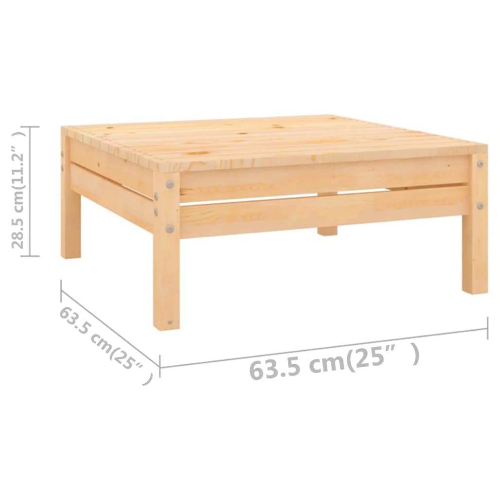 Salon bas de jardin en Bois Marron 8 personnes - 6