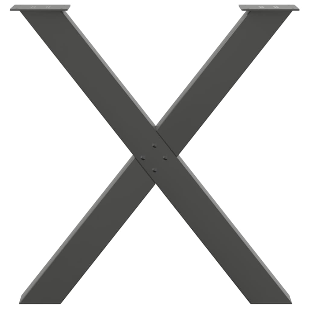 Pieds de table à manger forme de X 3 pcs | Pied de meuble 80x(72-73) cm acier CFW34891 - 5