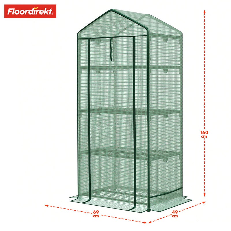 Serre de jardin Bloom Cadre en acier robuste Serre compacte avec étagères modulables, 4 niveaux - 2