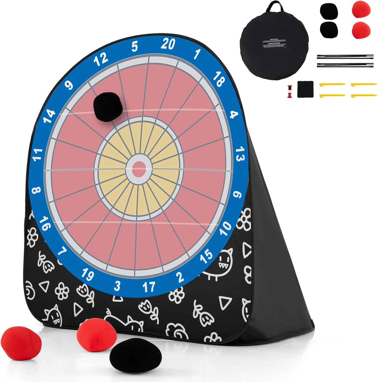 Cible De Football Géante Gonflable 3000 Mm Avec 9 Ballons Et Pompe A Air P 010495181046