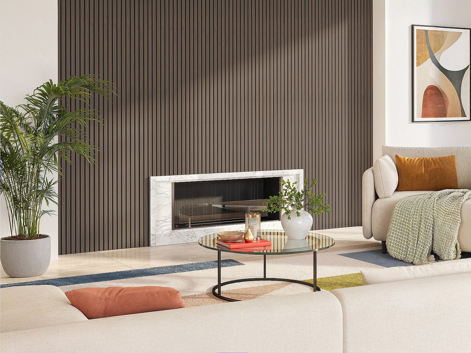 Panel ścienny akustyczny - Naturalny ciemny - Opakowanie 3,12 m² - Zestaw 2 sztuk - PENCIA