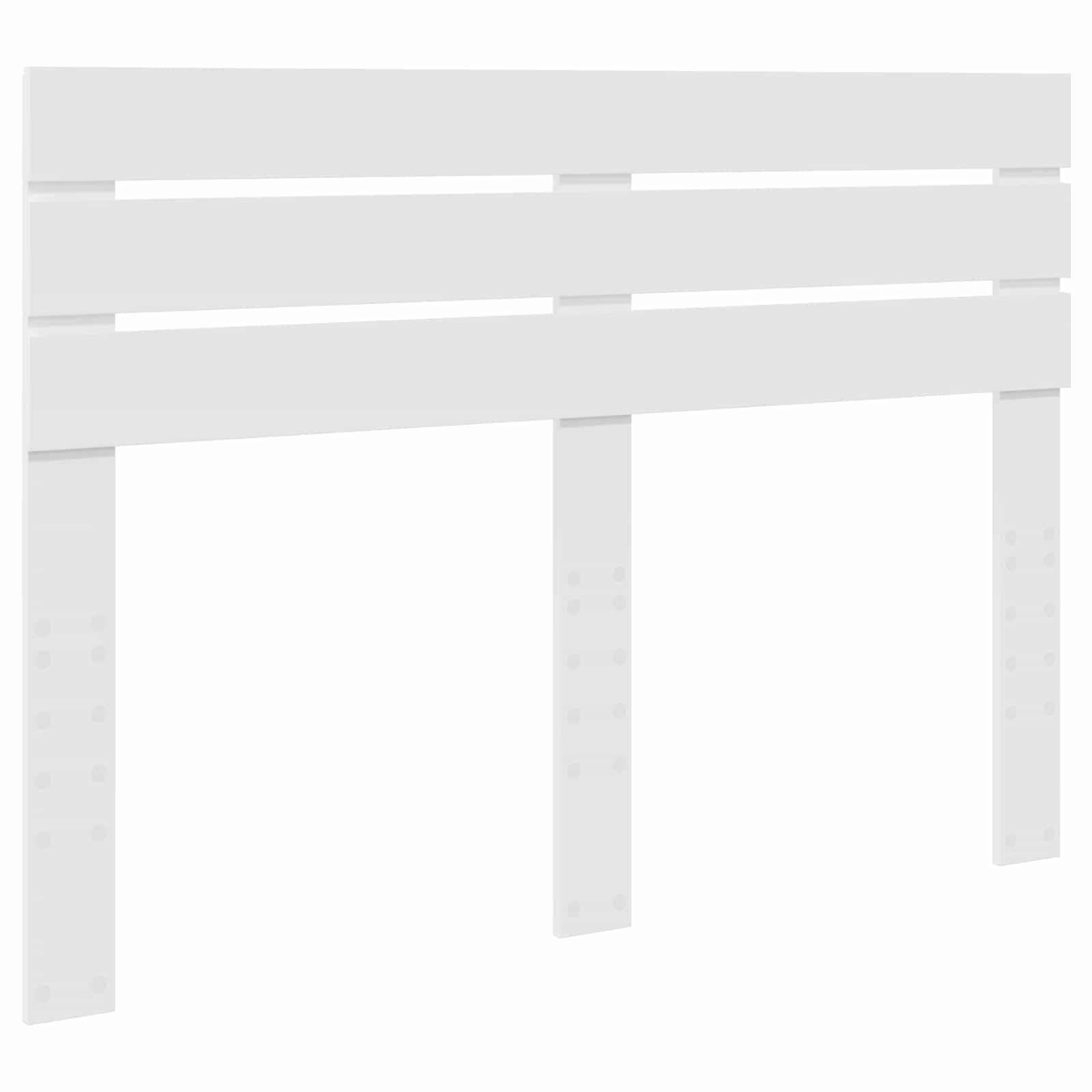Lit de rangement blanc 160 x 200 cm panneau de bois - 7