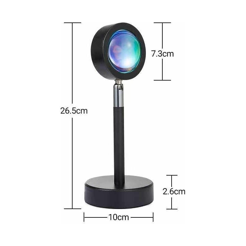 Lampe Sunset Projecteur RGB 16 Couleurs - Ambiance Lumineuse Avec Télécommande | USB 360°