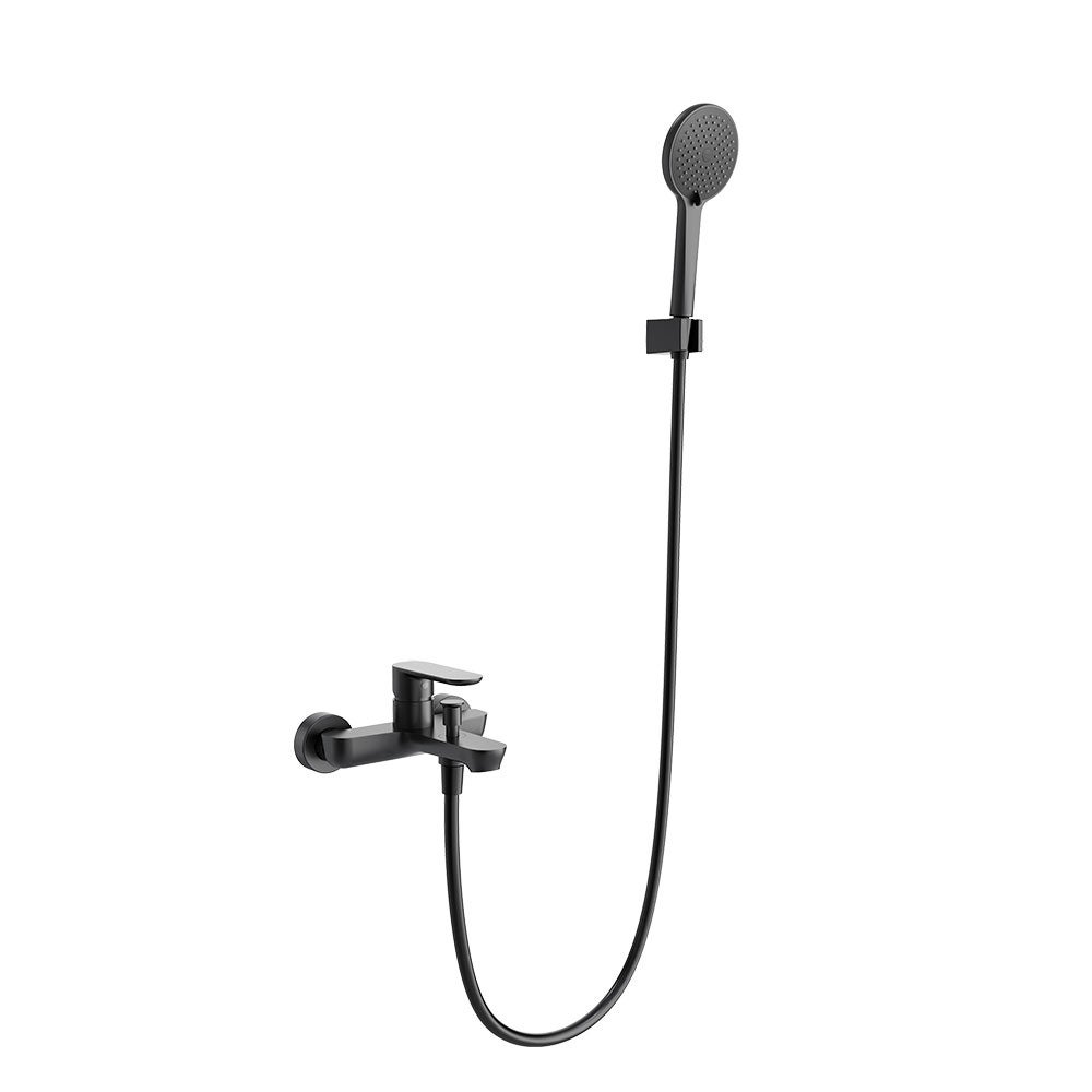 Griferia Baño Y Ducha Baikal Negro acabado negro, cartucho cerámico, material inoxidable AISI 304, grifería de baño moderna - 2