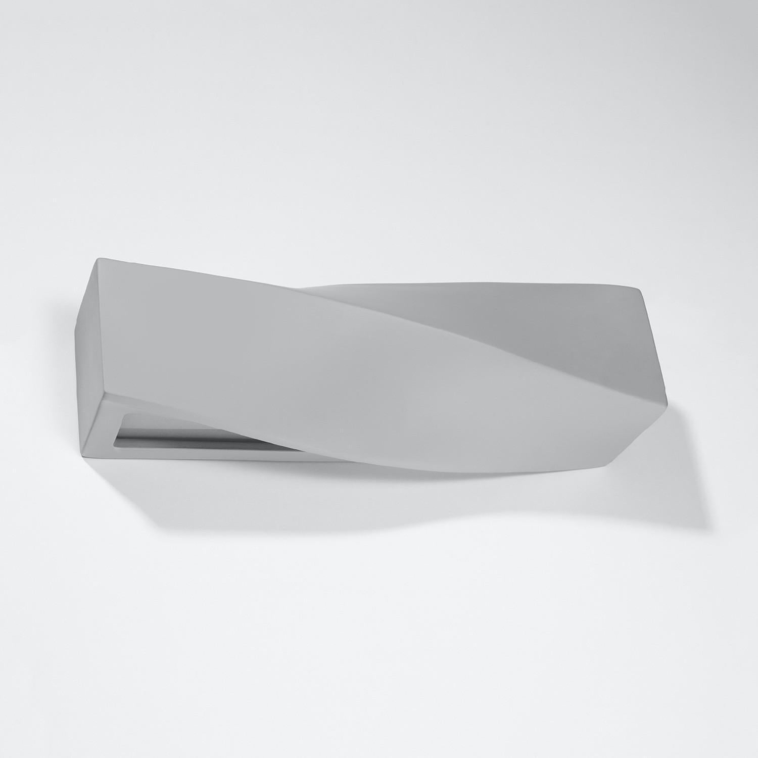 Kinkiet ścienny Sigma szaro-biały 1xE27x60W wym: 11 x 42 x 11 cm ceramika / gips IP20 Sollux Lighting