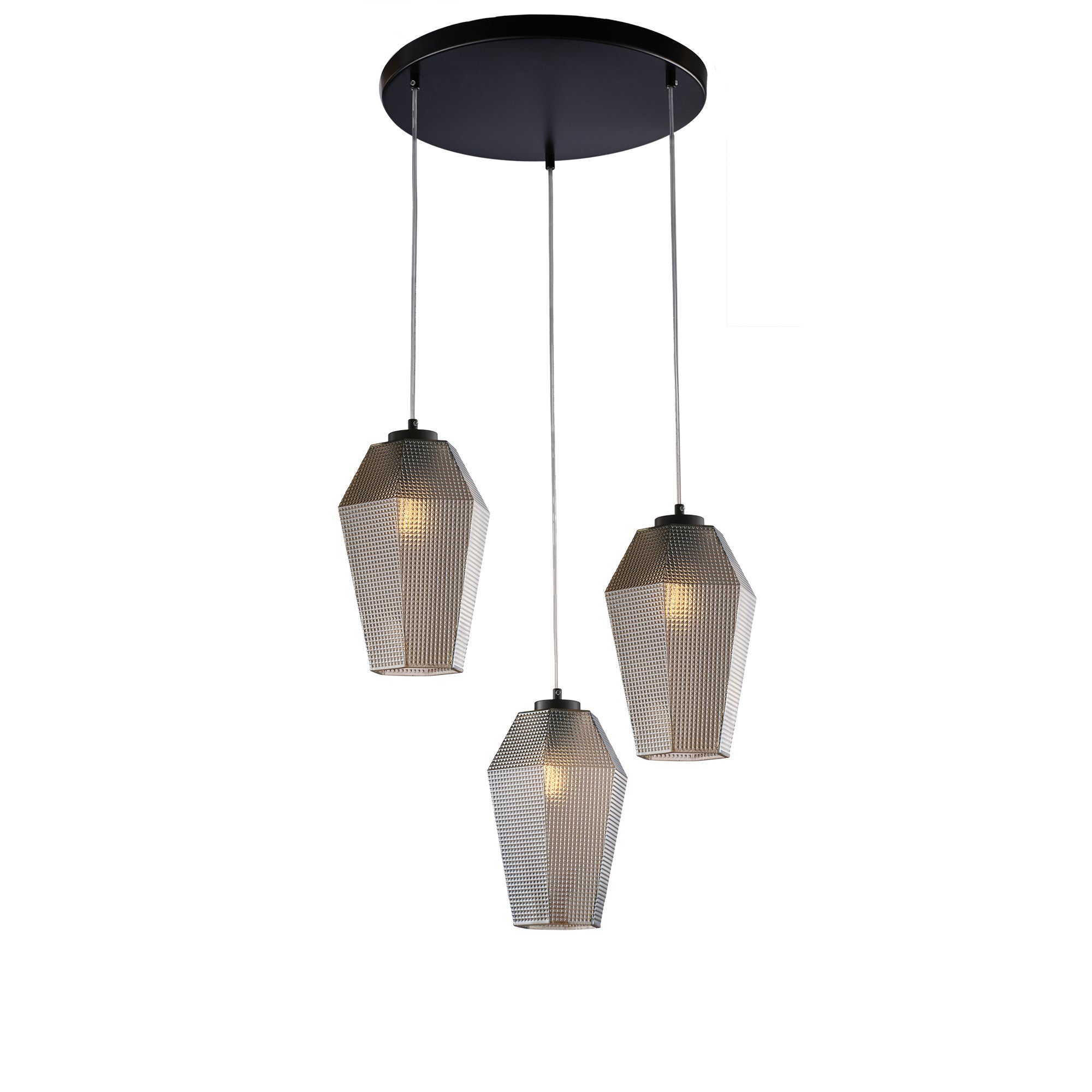 Mengjay Plafoniera in Cristallo Moderno Lampadario in Cristallo Luce Lampadario max 60W E27 per corridoio portico camera da letto (20cm-Nero