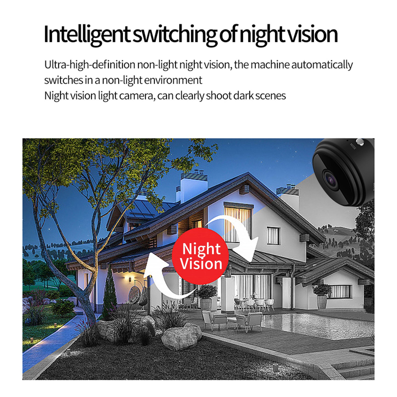 à l'intérieur comme à l'extérieur, Mini caméra cachée sans fil 1080p avec détection de mouvement et vision nocturne portable pour la surveillance - 3
