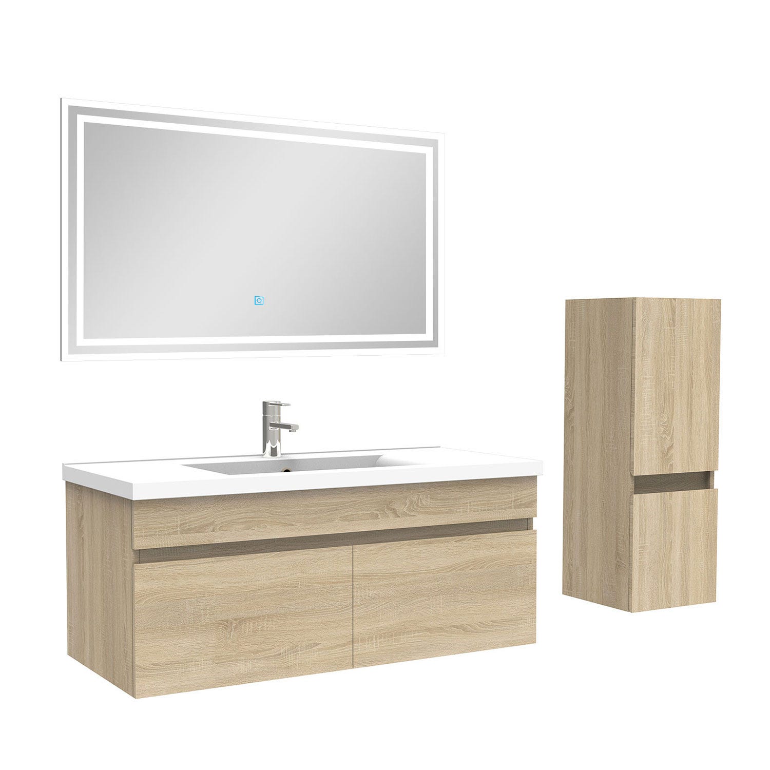 Ensemble Salle De Bain Avec Colonne Et Miroir Ovale 80cm Meuble Blanc Ocean 90737529 Ensemble Salle De Bain Avec Colonne Et Miroir Ovale 80cm Meuble Blanc Ocean 90737529