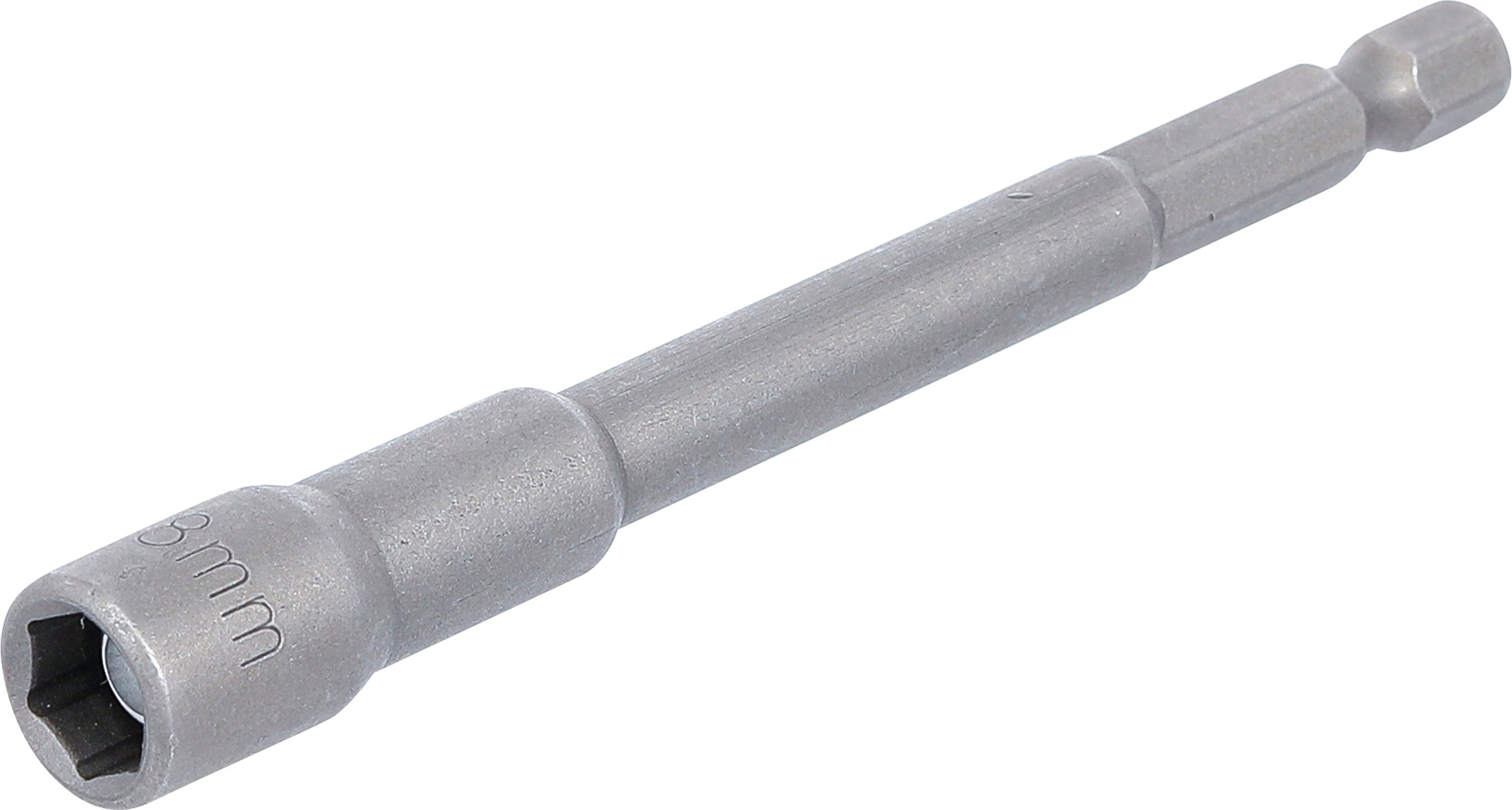 Klucz nasadowy BGS sześciokątny, bardzo długi do wiertarek, napęd sześciokątny zewnętrzny 6,3 mm (1/4") SW 8 mm - 2764
