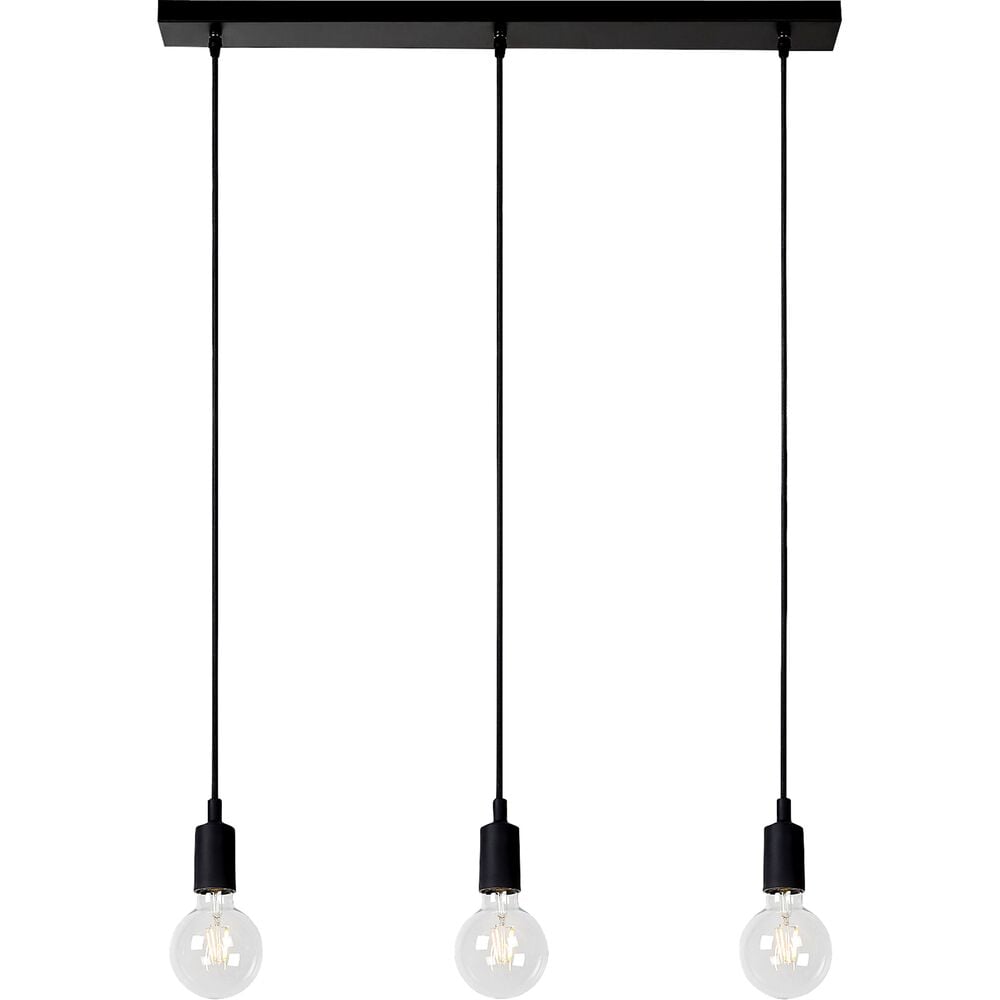 Lampa wisząca FIX czarna 3 x E27 x 60W wym:150x75x8cm Lucide