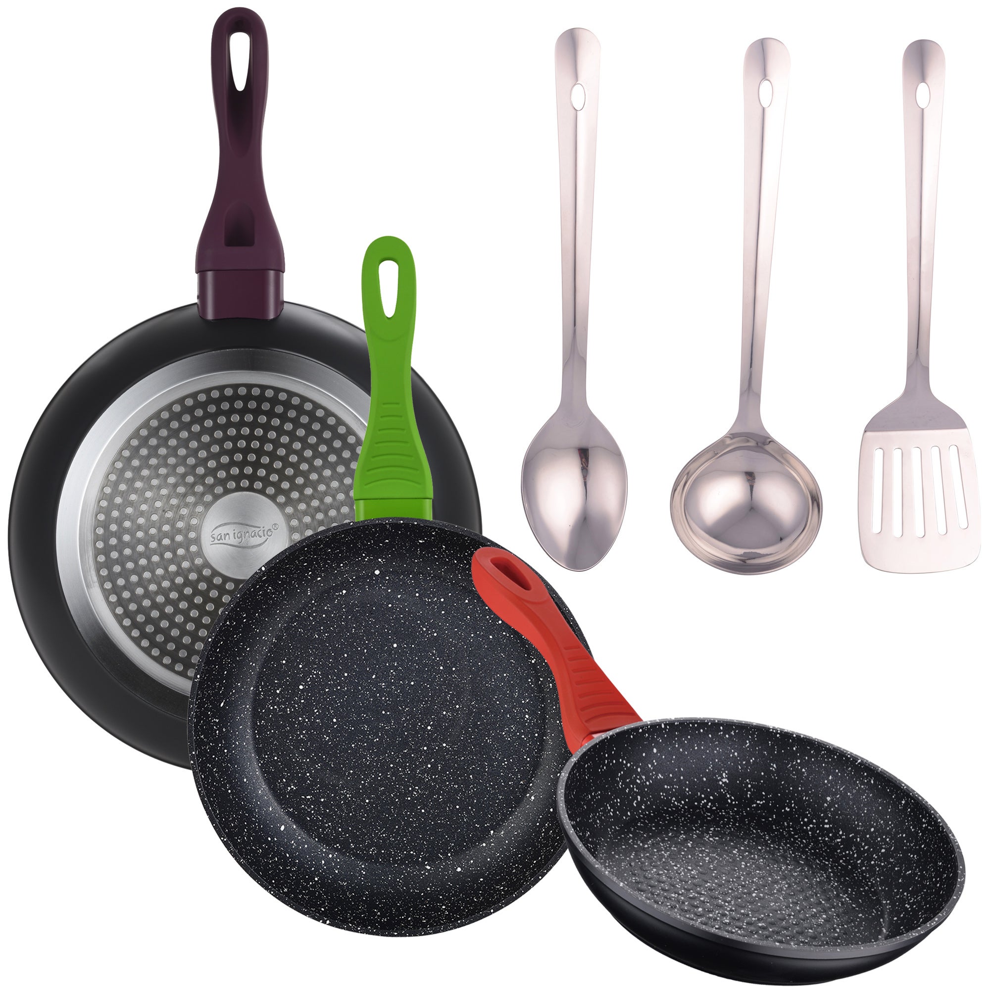 SAN IGNACIO Set 2 padelle Sella (20+24cm) acciaio inox, nero | Leroy Merlin