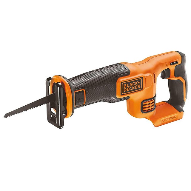 Black and Decker - Scie sabre sans fil 18 V débattement 22 mm lame de 15 cm sans batterie ni chargeur - BDCR18N-XJ BLACK & DECKER