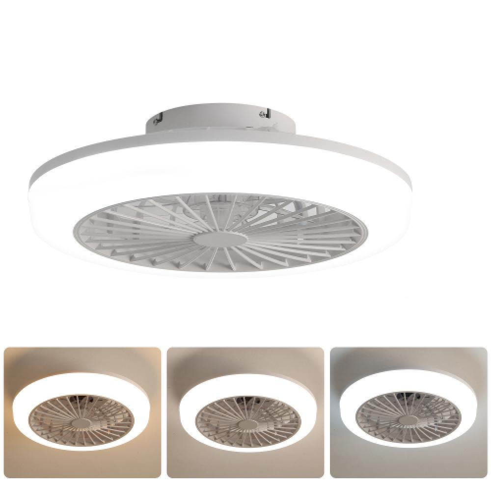 Ventilateur de plafond 18 pouces LED Télécommande Sans pales Profil bas pour chambre cuisine - 7