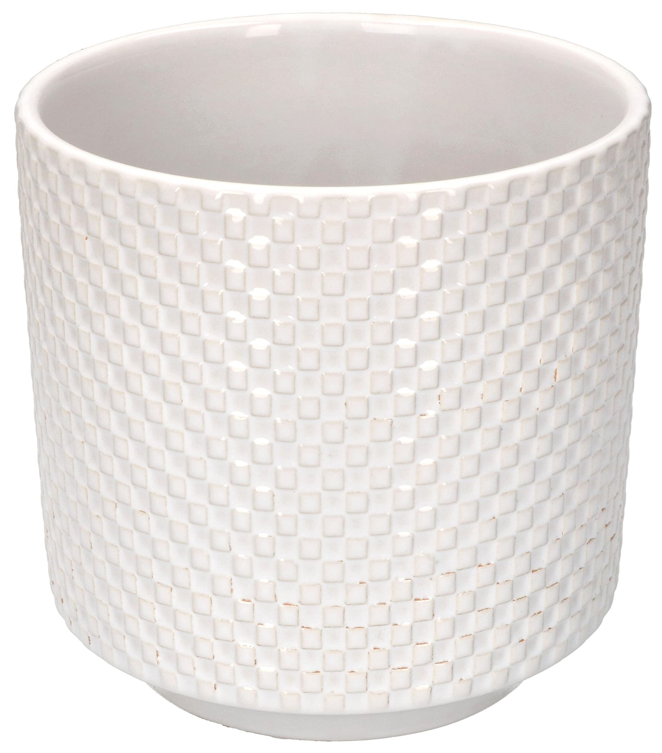 Pot De Fleurs, En Céramique, Diamètre : 125 Mm, Beige, à Pois Blancs Kotarbau 94538441