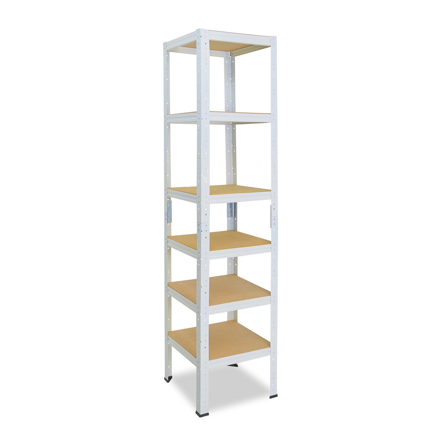 Shelfplaza HOME 230x45x45 cm Étagère charges lourde en blanc avec 7 étagères et une capacité de