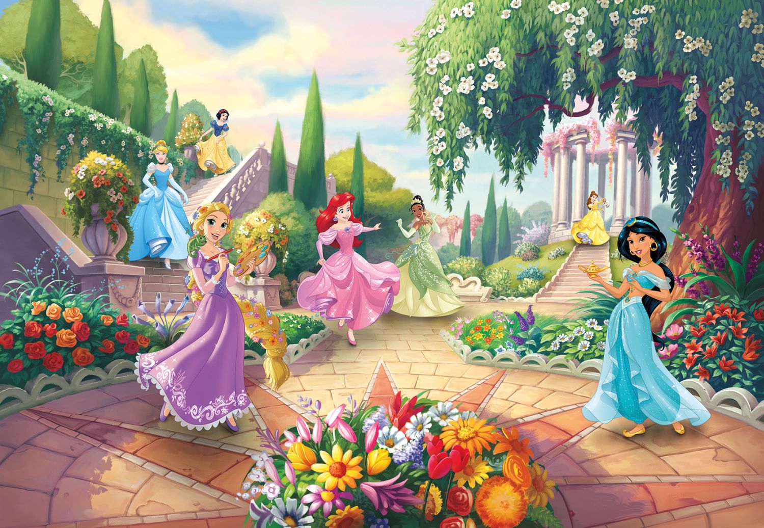 Fotomural princesas multi color - 368 x 254 cm - disney