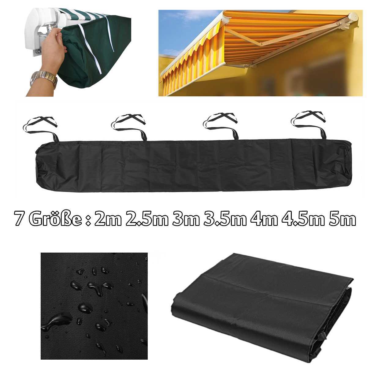 4 m Sac de Protection pour Store Banne,Housse de Protection Anti-poussière pour auvent de terrasse Noir Housse de Rangement pour cour et jardin - 5