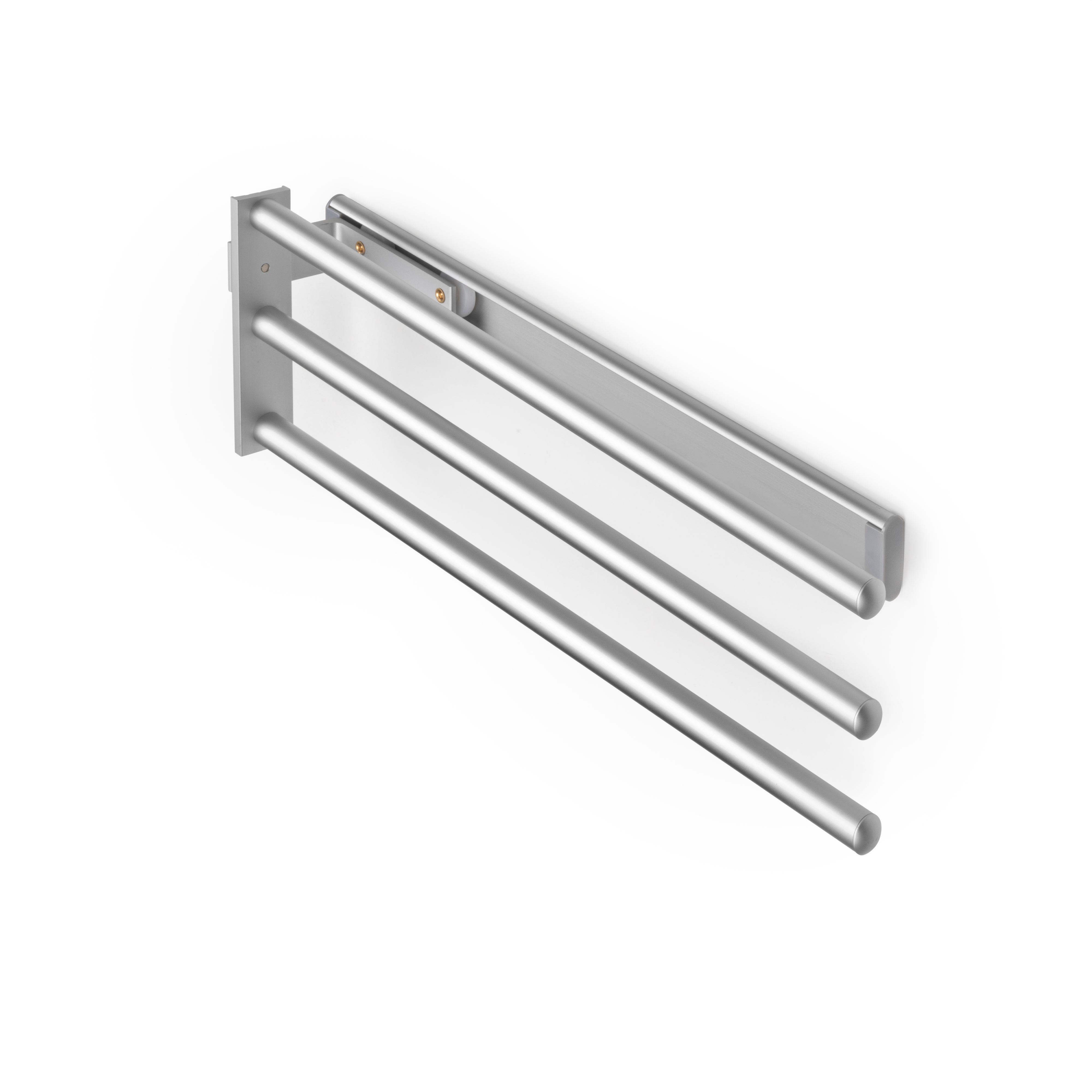Emuca Wysuwany wieszak na ręczniki, 3 ramiona, Aluminium, Anodowany matowy