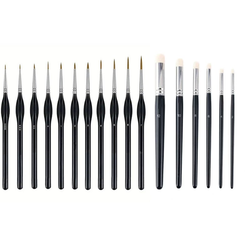 Pinceaux D'artiste,Lot De 3 Pièces Pour Texture Nylon, Laine Et Huile