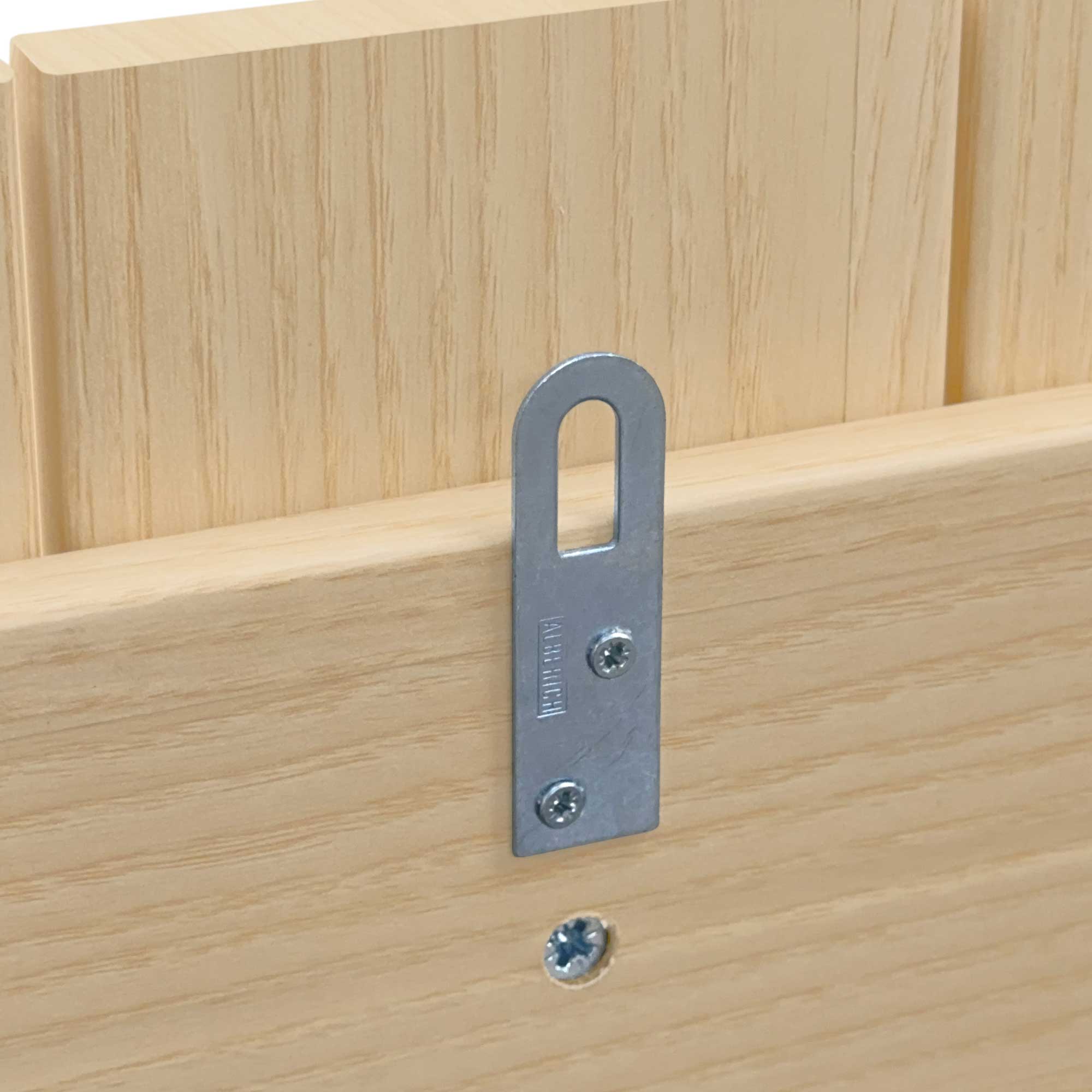 DHOME Cabecero de Madera reciclada DM Estilo Palet Vertical Cama Palets Herrajes incluidos (135cm, Madera natural) - 6