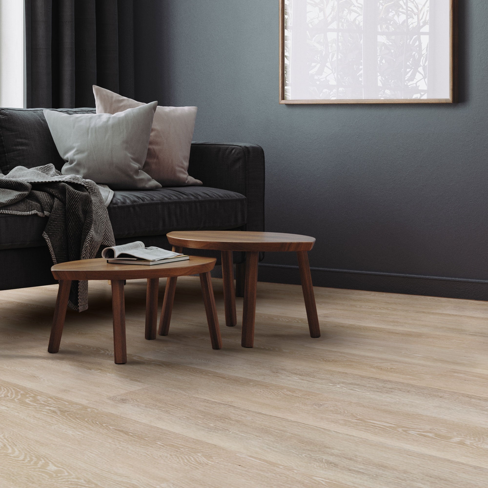 ML-Design panele winylowe na klik 122x18xcm 4,2 mm 3,08m²/14 desek dab afterglow brazowy szare wygląd drewna wodoodporne klasa 34 podłoga PVC Deluxe