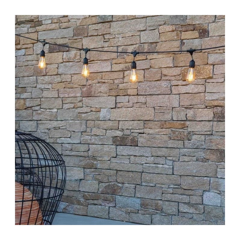 Guirlande lumineuse extérieur - LUMISKY - MAFY 20 LIGHT - 10 m - 20 ampoules a filament vintage - E27 - LED blanc chaud - 2