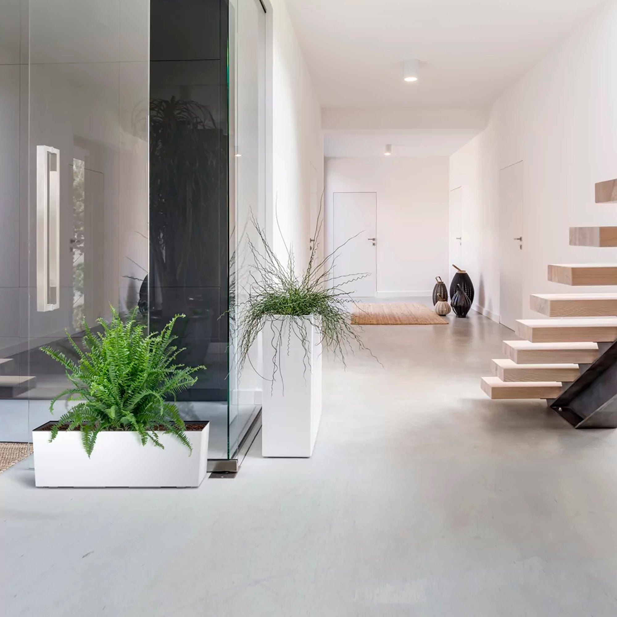 Jardineiro de varanda da coleção de casos Urbi Dimensões: 580x180x195 Branco - 5