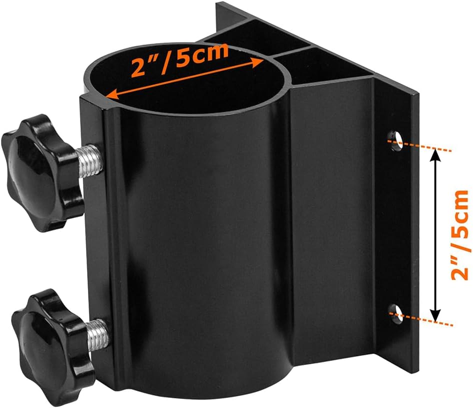Lot de 2 supports de parasol de terrasse, support de parasol d'extérieur en aluminium pour balustrade de terrasse, balcon ou cour extérieure - 2