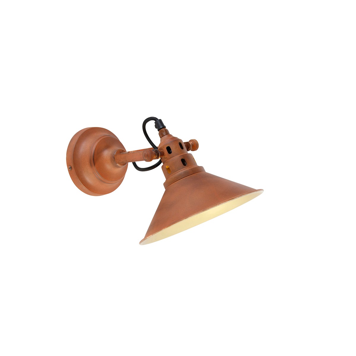 Applique Murale Avec Détecteur Ruben - 1 Lumière - L 140 Mm - Brun Rouille - Rustique