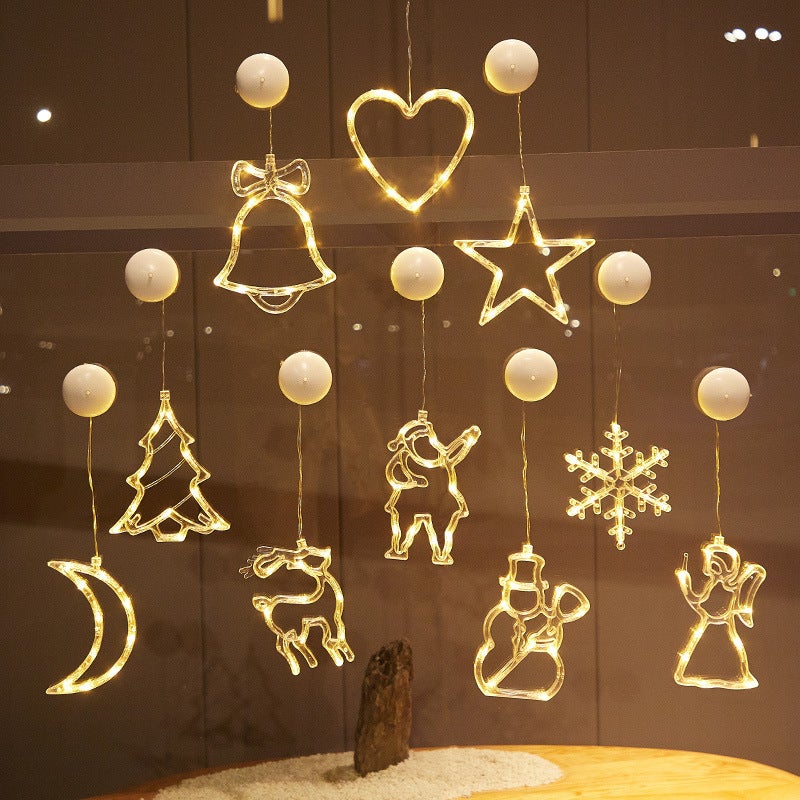 LED Navidad Ventana Luciérnagas Estrella Plata Blanco Cálido 3 X Aa Batería LED Navidad Ventana Luciérnagas Estrella Plata Blanco Cálido 3 X Aa Batería