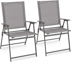 KOMFOTTEU Set Di 2/4 Sedie Da Giardino, Sedie Impilabili Da Esterno In Tessuto Con Telaio - 11