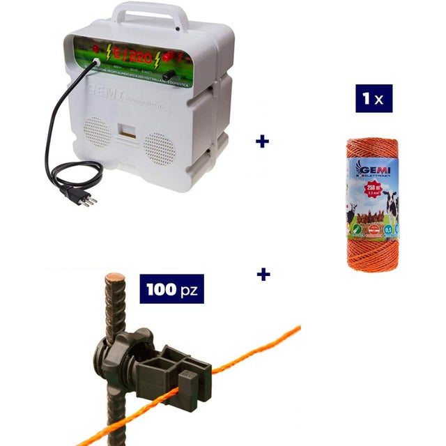 Kit Clôture Électrique Solaire - Énergisant 12V 0,5J - Portée 32 Km - Pour Chevaux - NEUF