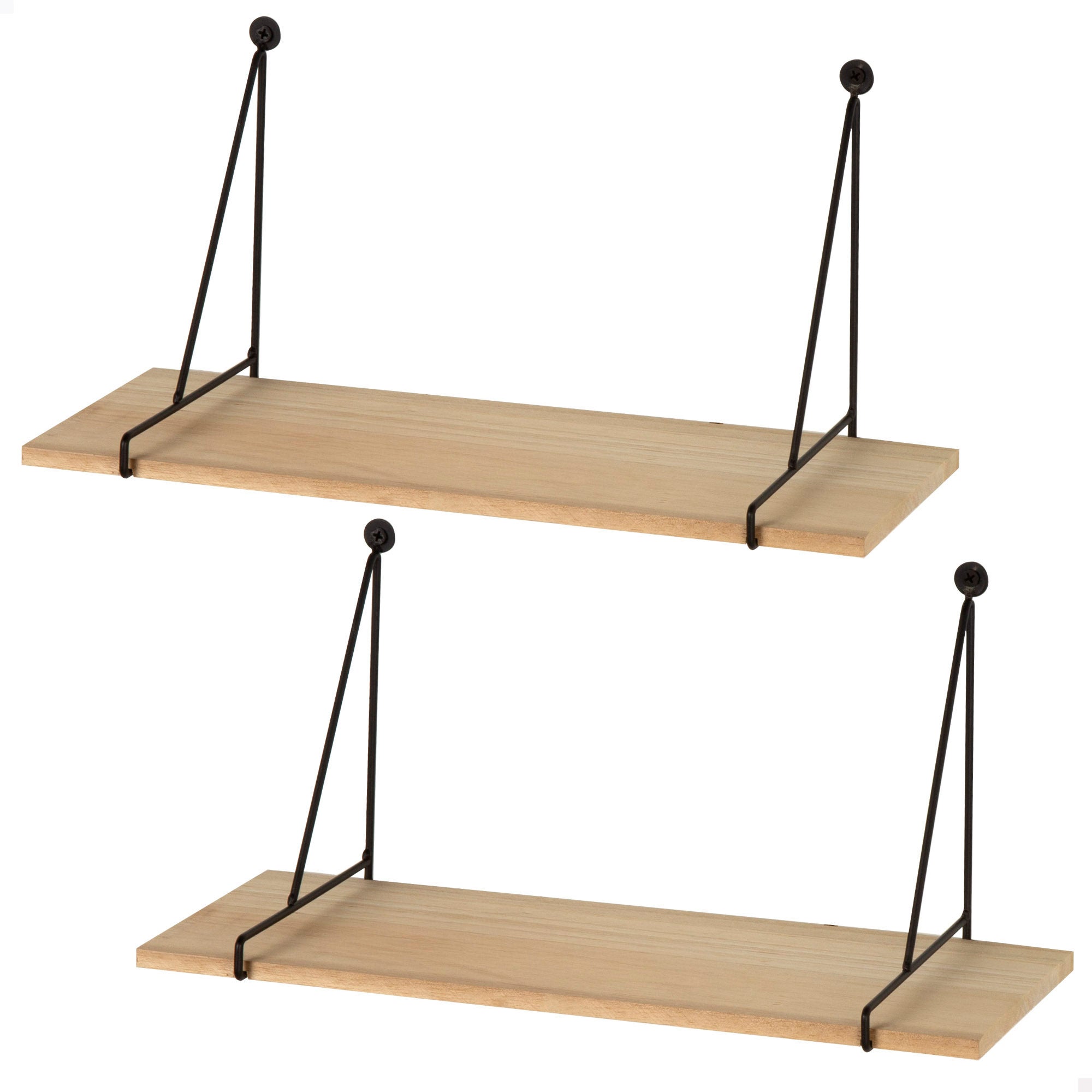 Max home set 2 estanterías pared colgante madera 40x14,5x20 cm
