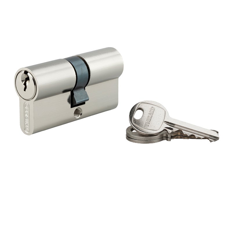 Cylindre double économique - Décor : Nickelé - Dimensions : 30 x 40 mm - Version : S'entrouvrant - THIRARD - 2