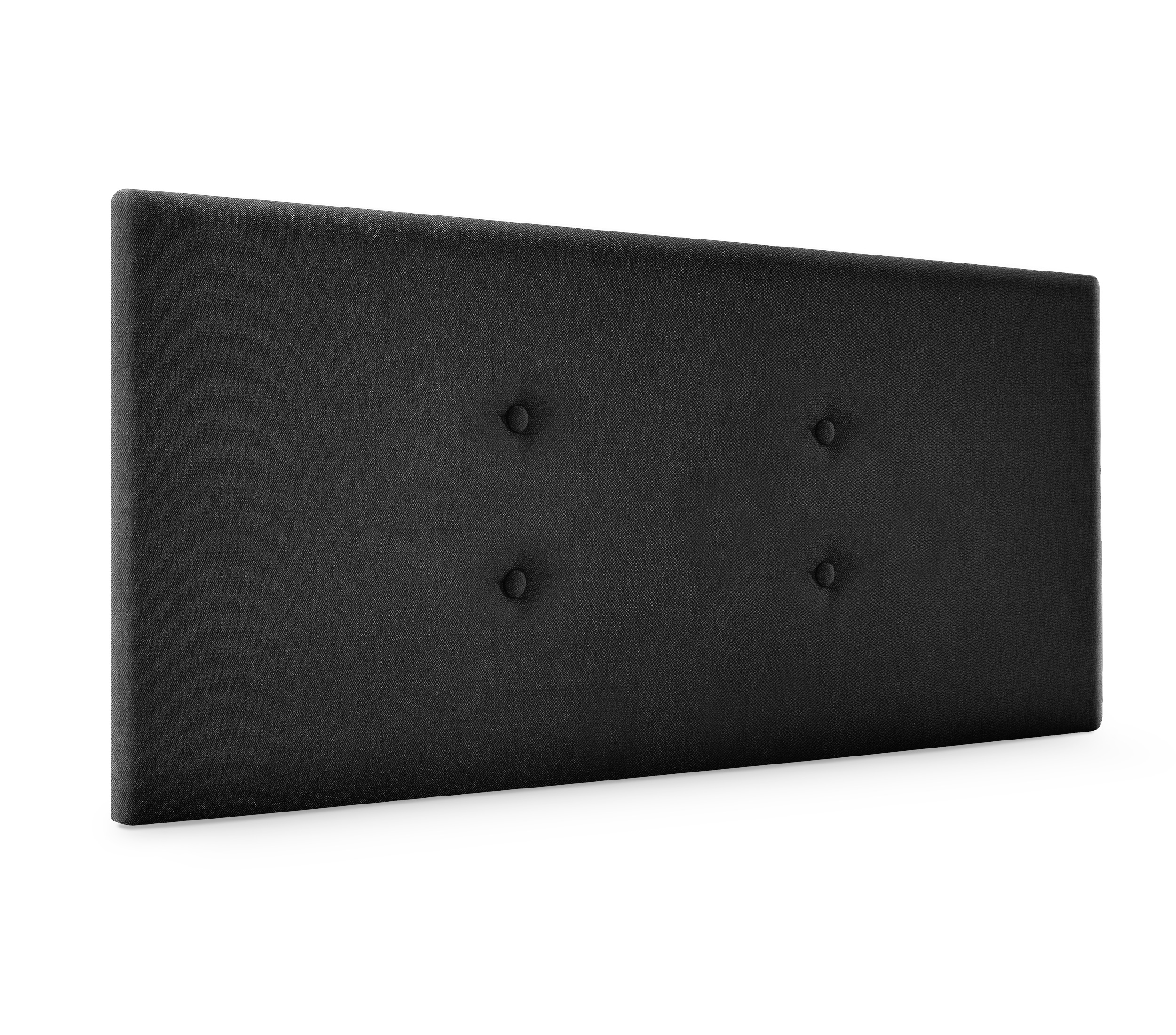 Dhome cabecero de tela aqualine con 2 hileras de botones 95x50cm camas 90 - negro