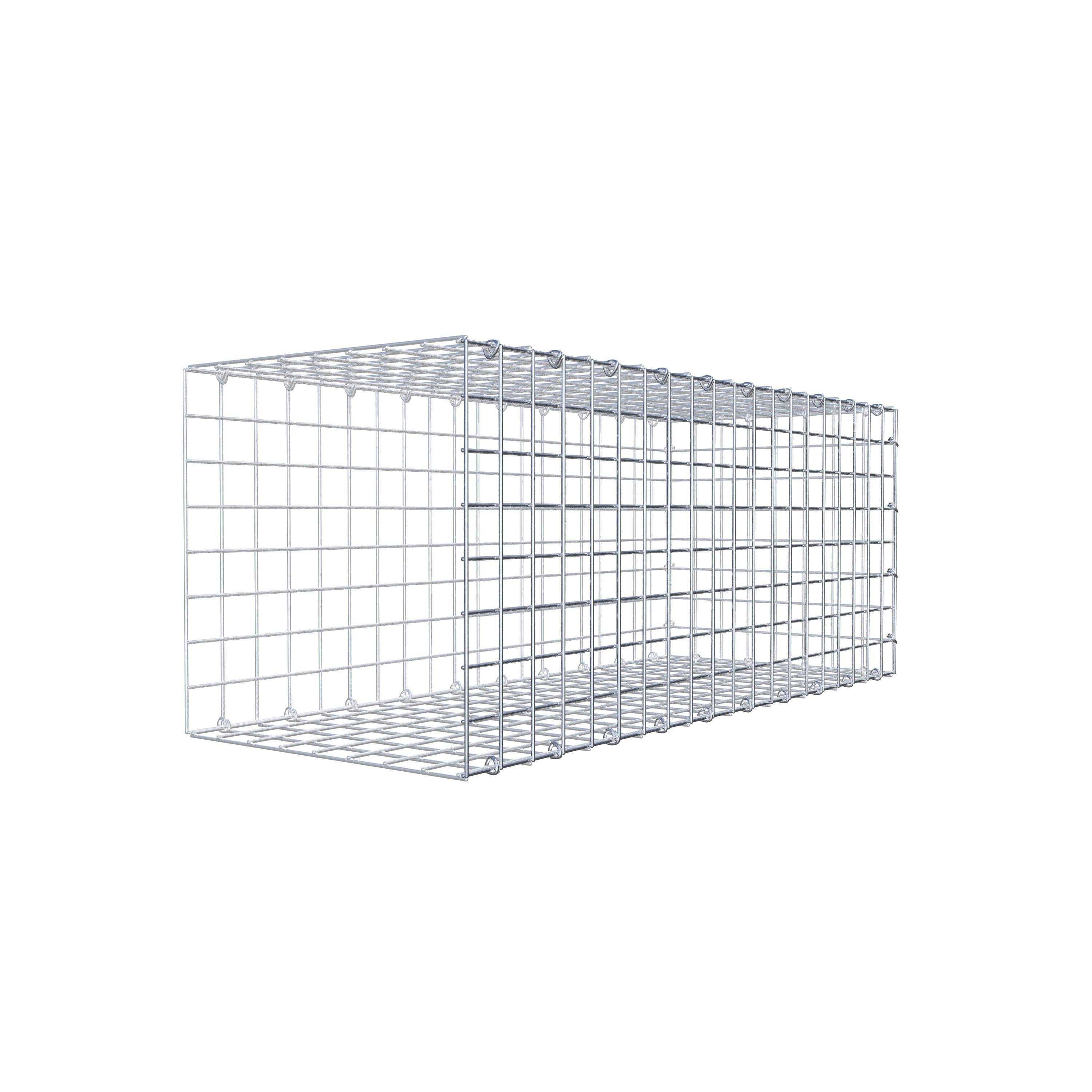Gabiona - Gabbione per prolungamento in acciaio zincato 100x40x40cm (LxAxP), maglie 5 x 5cm, Anelli a C, senza griglia frontale - 6