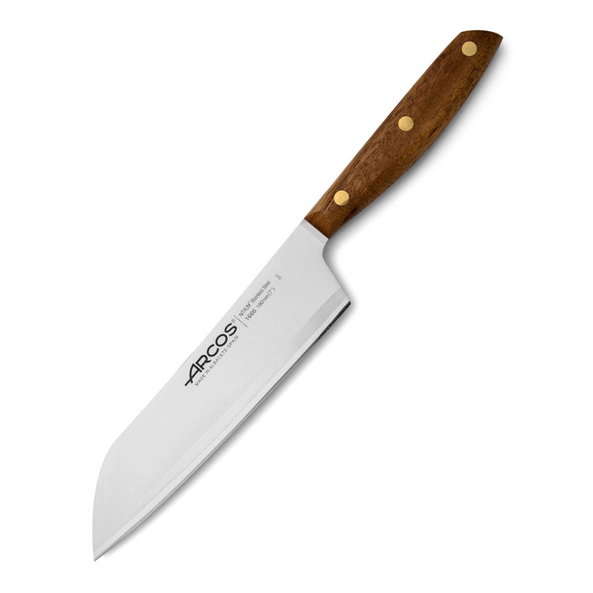 Arcos Hermanos Arcos Nórdika, Cuchillo Santoku 19 Cm Acero Inoxidable Nitrum. Mango De Ovengkol Carne Acero Inoxidable, Leroy Merlin