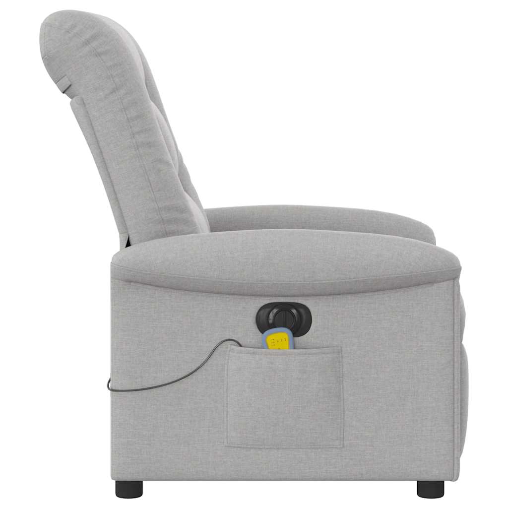 Fauteuil de massage | Fauteuil de relaxation | Chaise de relaxation inclinable électrique gris nuage tissu CFW794219 - 6