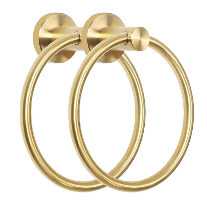 Wieszak na ręczniki łazienkowe, ze stali nierdzewnej, do łazienki, kuchni, zestaw 2 szt., złoty