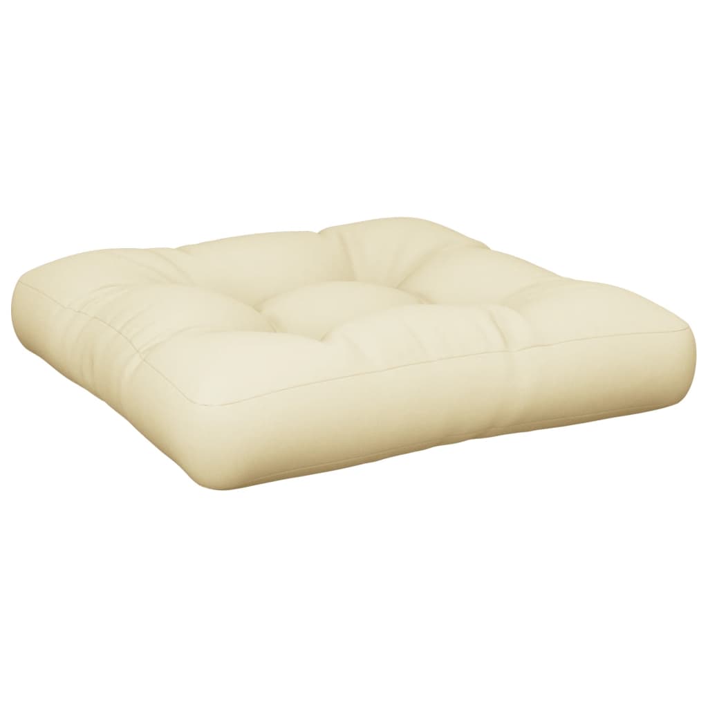 Cojín para sofá de palets tela crema 60x60x12 cm v8652 60 x 60 x 12 cm / Crema - 2