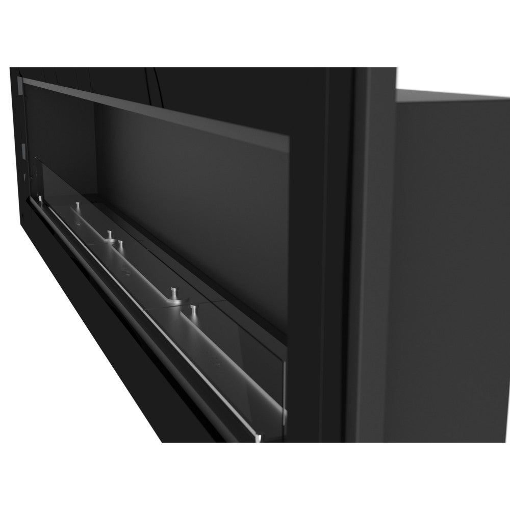 Lareira embutida a bioetanol Frame 1800 SimpleFire com vidro preto - 6