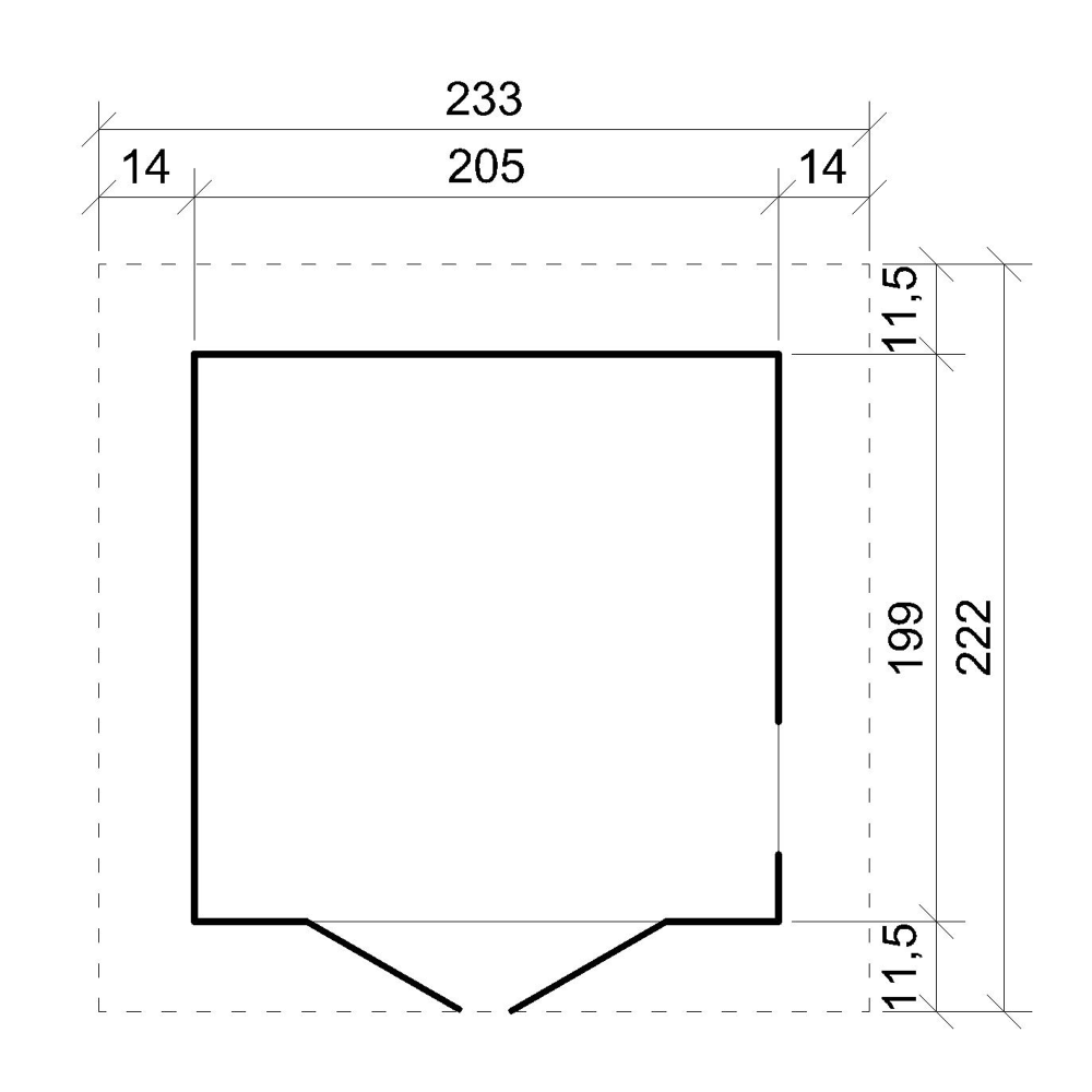 Ufficio in legno da giardino, Capanno in legno multifunzione W233xD222xH233cm, Cabina da giardino, Ufficio prefabbricato da esterno - TIMBELA M351FB - 6
