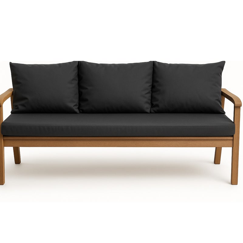 Poduszka ogrodowa na ławkę 150x50x50cm poduszka na meble ogrodowe antracyt, poduszka na balkon taras, poducha ogrodowa na huśtawkę