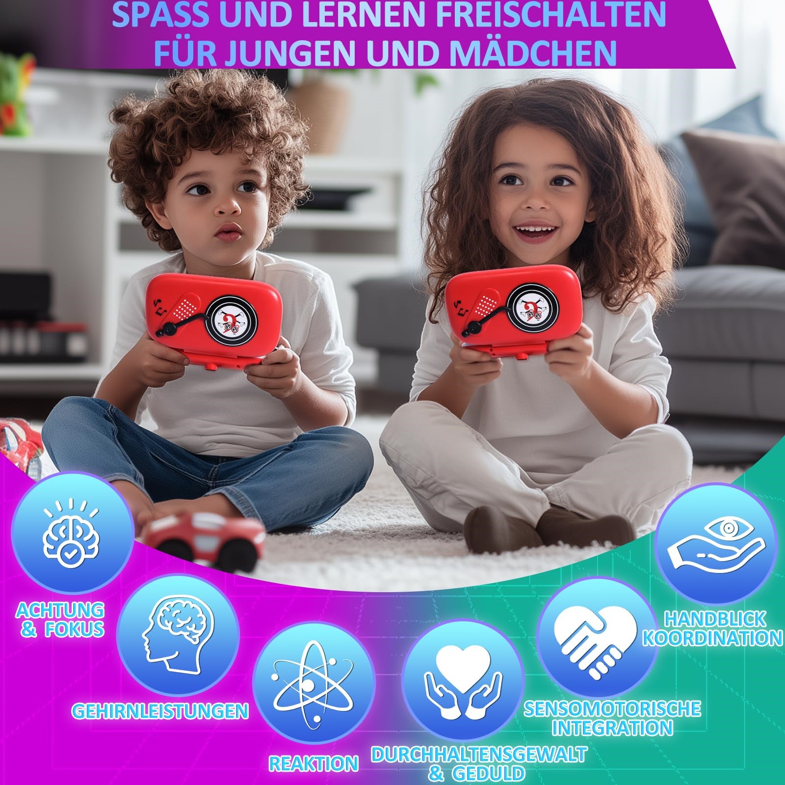 Console portatile per giochi ritmici musicali, pianoforte tascabile multifunzionale, giocattolo musicale educativo adatto a ragazzi ragazze divertente - 5