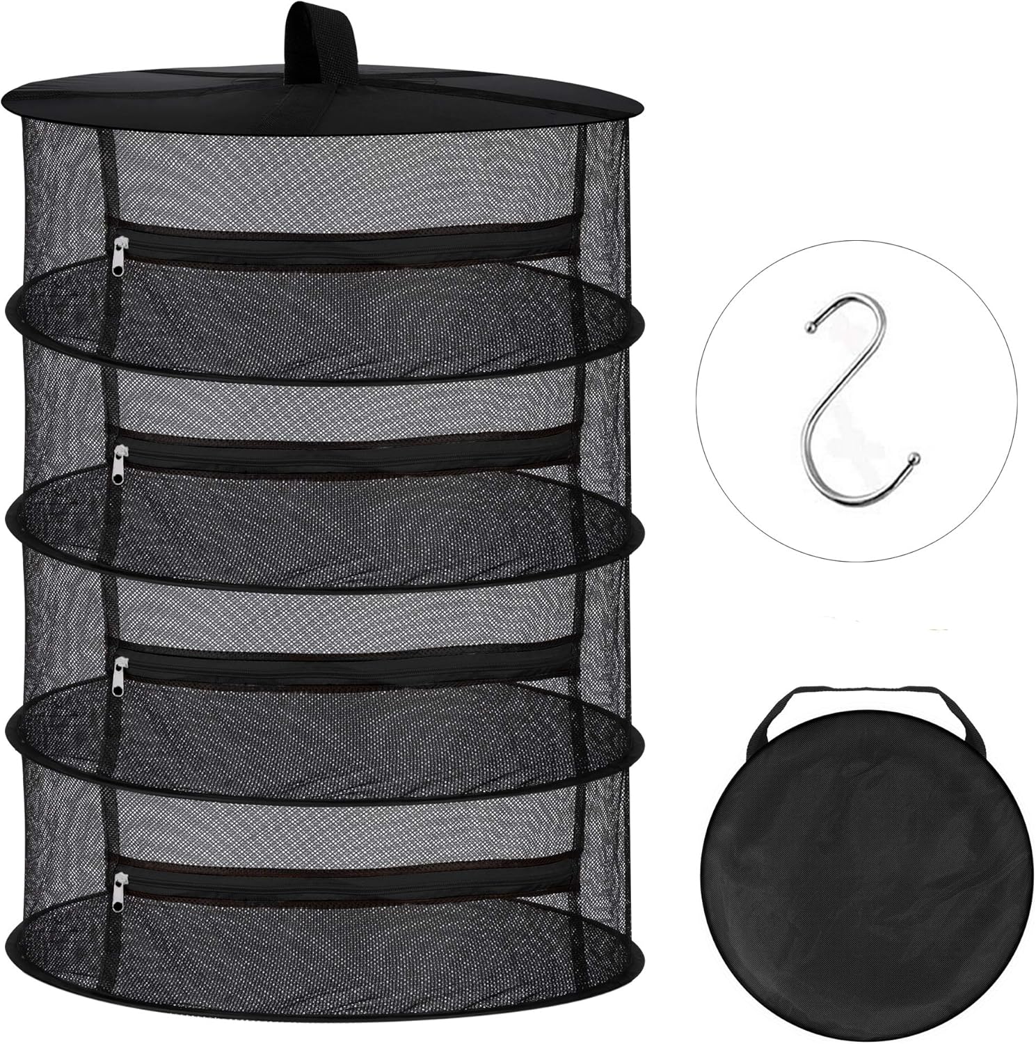 (4 couches B) Filet de Sechage Hanging Mesh Net Dry Rack avec Fermeture ...