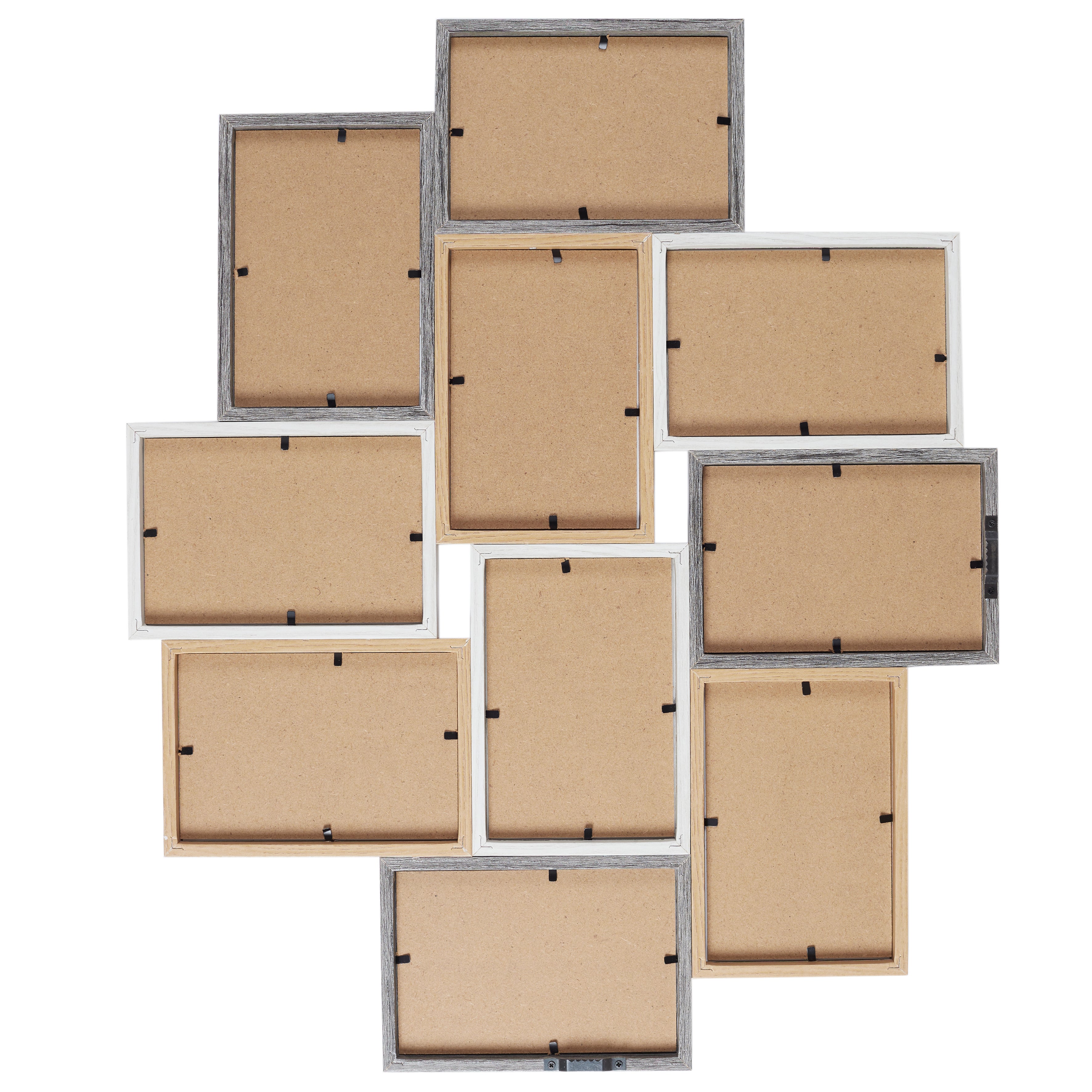 Pêle-mêle - HOME DECO FACTORY - 10 Vues - Bois - Beige et Marron - 2