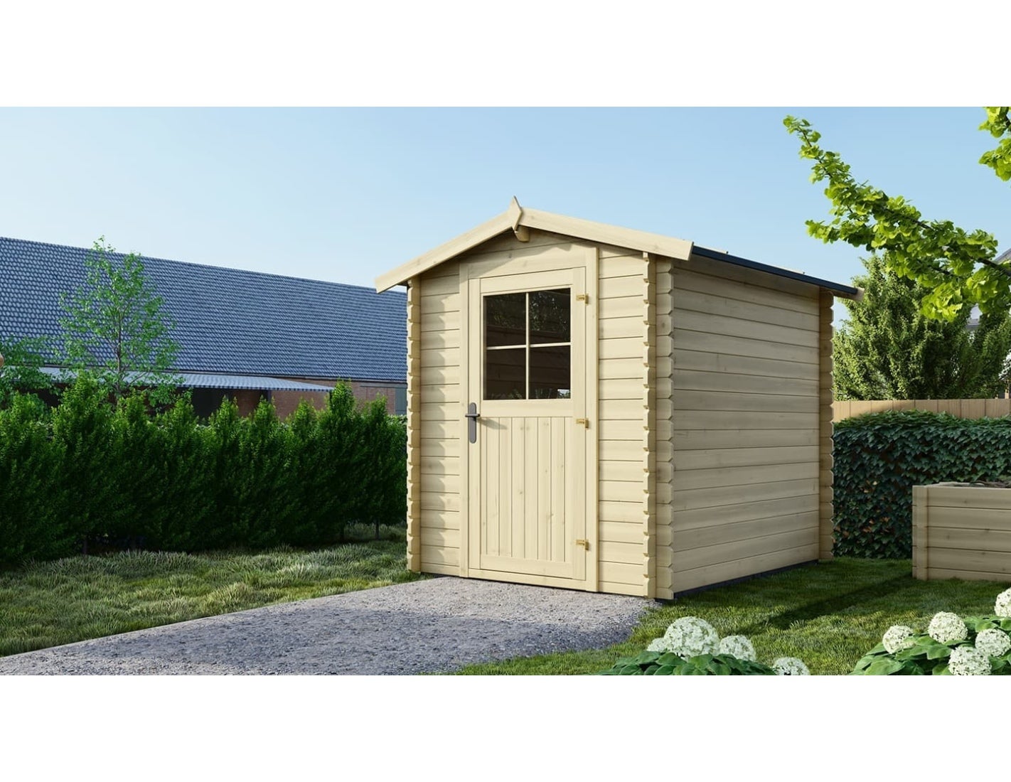 Drewniany domek ogrodowy 4.75 m2 - 1.9x2.5 m - 28 mm - DOM594 - ALTANKA