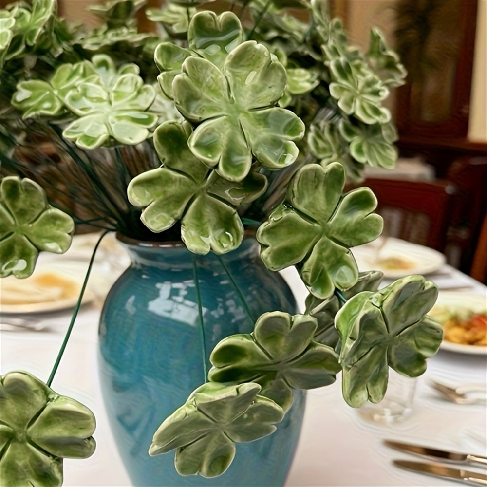 KAKET Lot de 8 fleurs en porcelaine faites à la main, roses en céramique, fleurs stabilisées décoratives, décorations pour la maison, mariages fêtes - 7